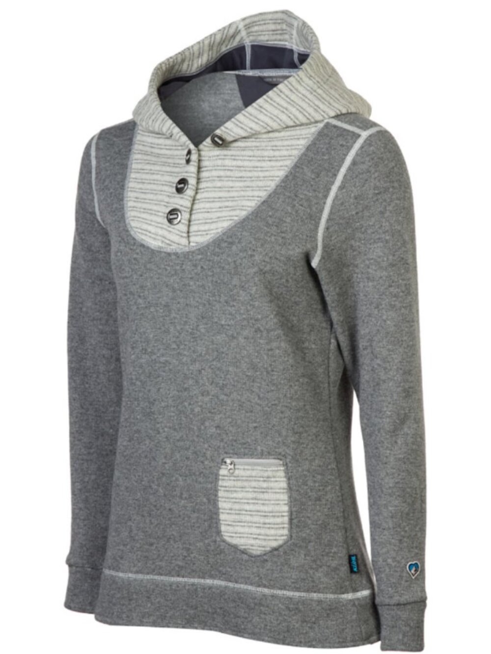 Kuhl Chianti Fleece Hoodie Sweatshirt, Heathered Gray - Womens Medium